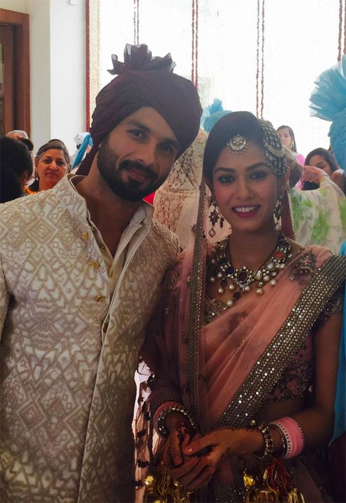 Shahid Kapoor and Mira Rajput (Source: Twitter @mubinarattonsey)